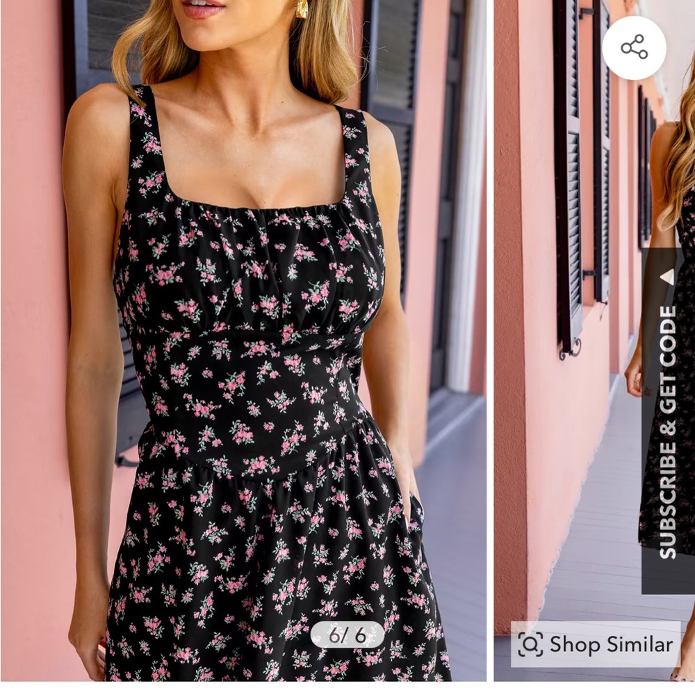 Cupshe medium ditsy floral print maxi dress